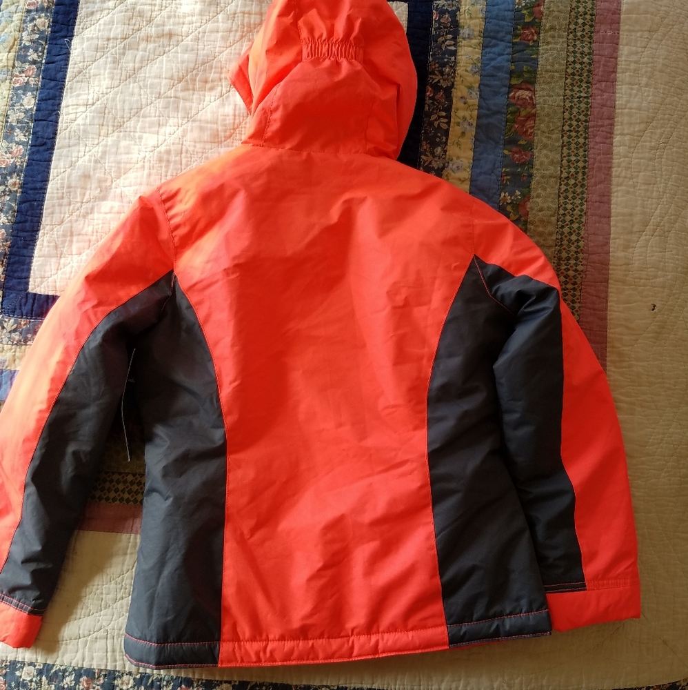 Old Navy Orange & Gray Hooded Winter Jacket Coat - Picture 3 of 6